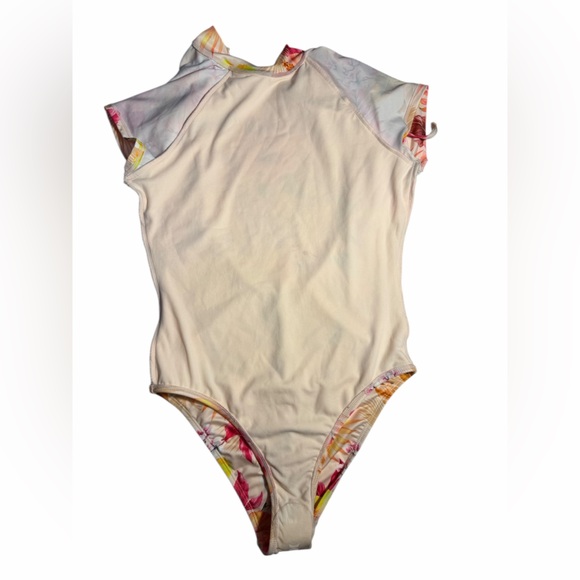 Hurley pink yellow tropical body Floral swimsuit Women Size Medium New with Tags - Picture 13 of 16